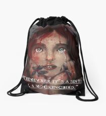 Sin to Kill a Mockingbird Drawstring Bag