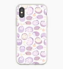 Vinilo o funda para iPhone Happy Hedgies - Kawaii Hedgehog Doodle