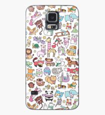 Funda/vinilo para Samsung Galaxy Animales de invierno con pañuelo de las bufandas