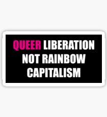 Queer Liberation Not Rainbow Capitalism Sticker