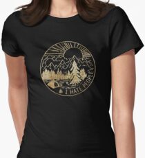 i hate people i love camping and nature Women's Fitted T-Shirt
