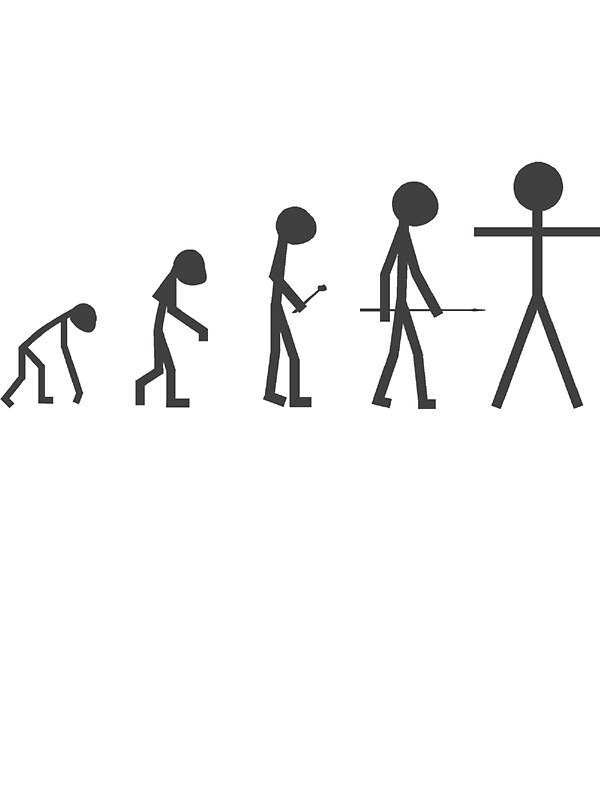 "The Evolution of Stickman" Stickers by bryanhibleart  Redbubble