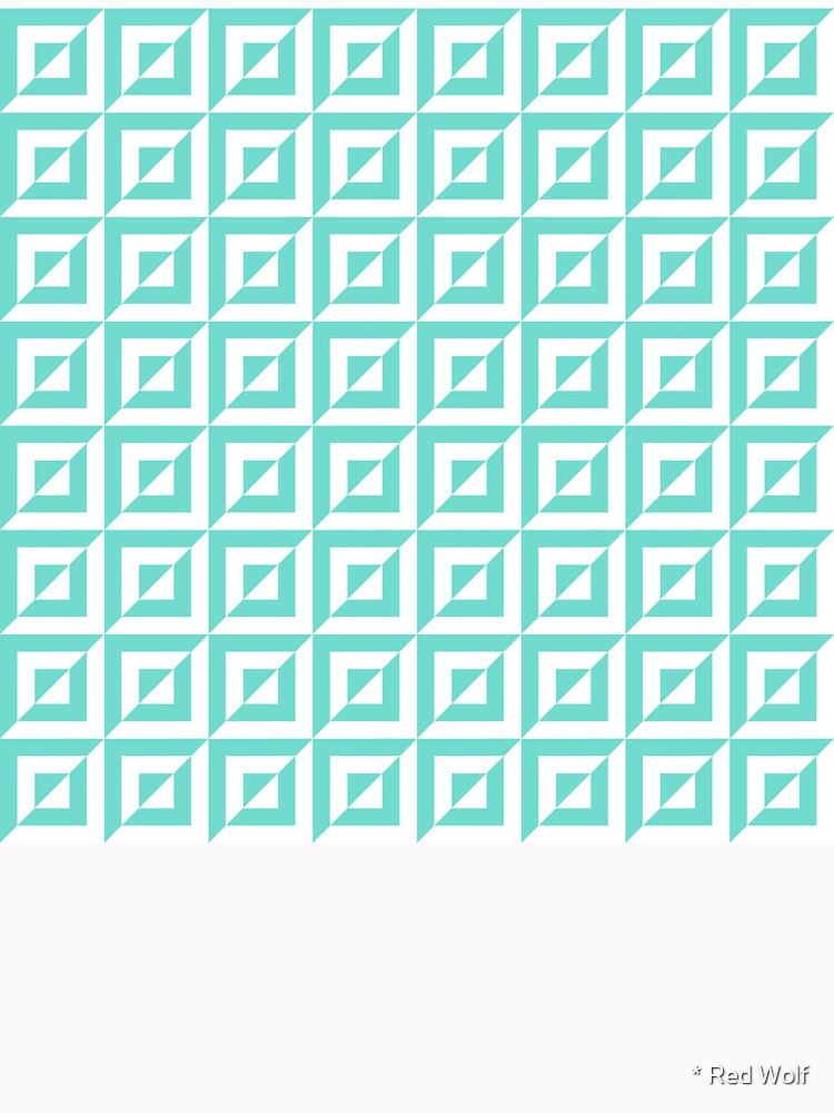 Geometric Pattern: Square Split: Blue by redwolfoz