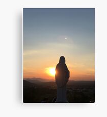 Mary of Medjugorje - Sunset Canvas Print