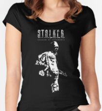 Stalker SOC White Women's Fitted Scoop T-Shirt