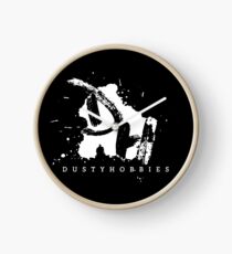 Dusty Hobbies Logo | White Clock