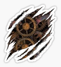 Steampunk Vintage Gears Cogs and Wheels In Me Sticker