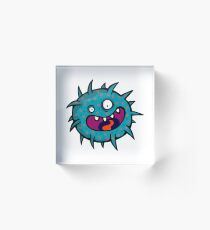Cartoon Scary Bacteria Acrylic Block