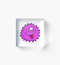 Pink Spotty Bacteria Acrylic Block