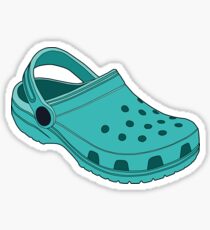 Croc Shoe Teal Sticker