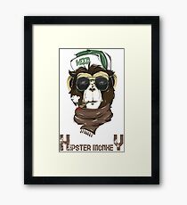HIPSTER MONKEY design Framed Print