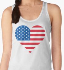 American Flag Heart Women's Tank Top