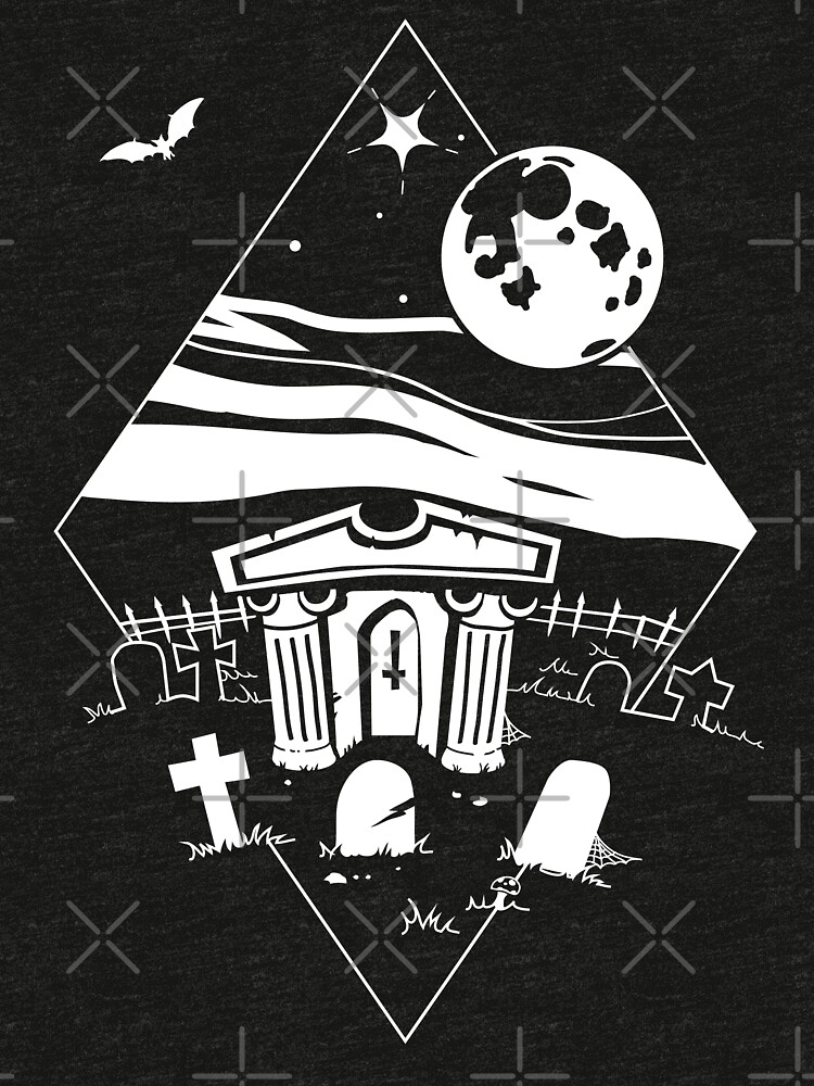 Spooky Mausoleum under the Full Moon by forge22