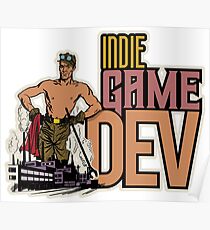 Indie Gamedev Retro Poster