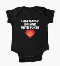 Madly Love Foxes Cute Fox Lover Heart T-Shirt One Piece - Short Sleeve