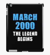 March 2000 Legend begins 18th birthday Shirt Tank Graphic T-shirt Phone Case Laptop Decal Mug Tablet Case and Bag iPad Case/Skin