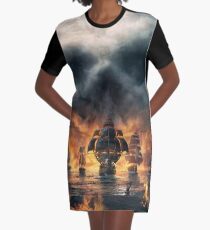 PIRATES OF DEATH Graphic T-Shirt Dress