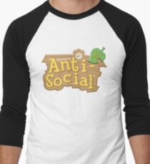 Animal Crossing Anti-Social Men's Baseball ¾ T-Shirt