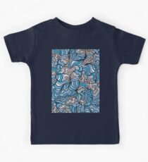 Gray Day with Blue Feelings Kids Tee