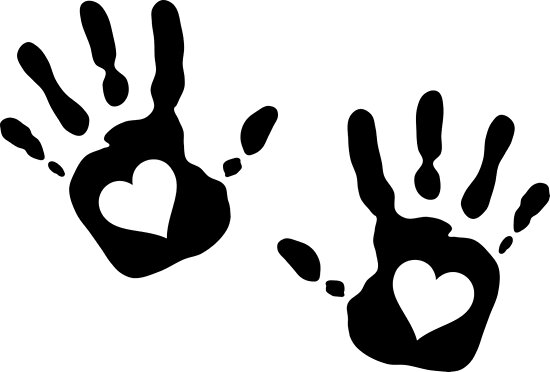 Download "Hand print with Heart Cutout " Poster by zaknafien ...