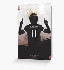 Salah The Egyptian King Liverpool Football Club Design Greeting Card