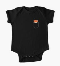 Funny Cute Fox In Your Pocket Peaking T-Shirt One Piece - Short Sleeve