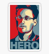 Edward Snowden Hero Art Sticker