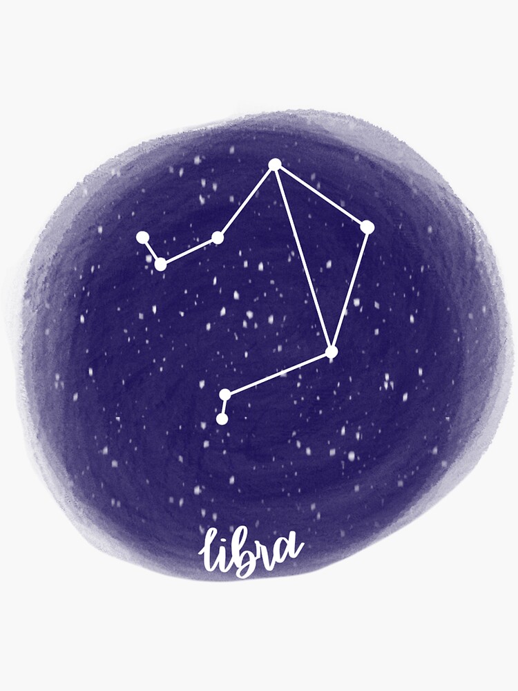 "Libra Zodiac Constellation" Sticker by charlysey278 ...