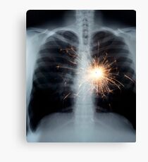 Firework Heart Canvas Print