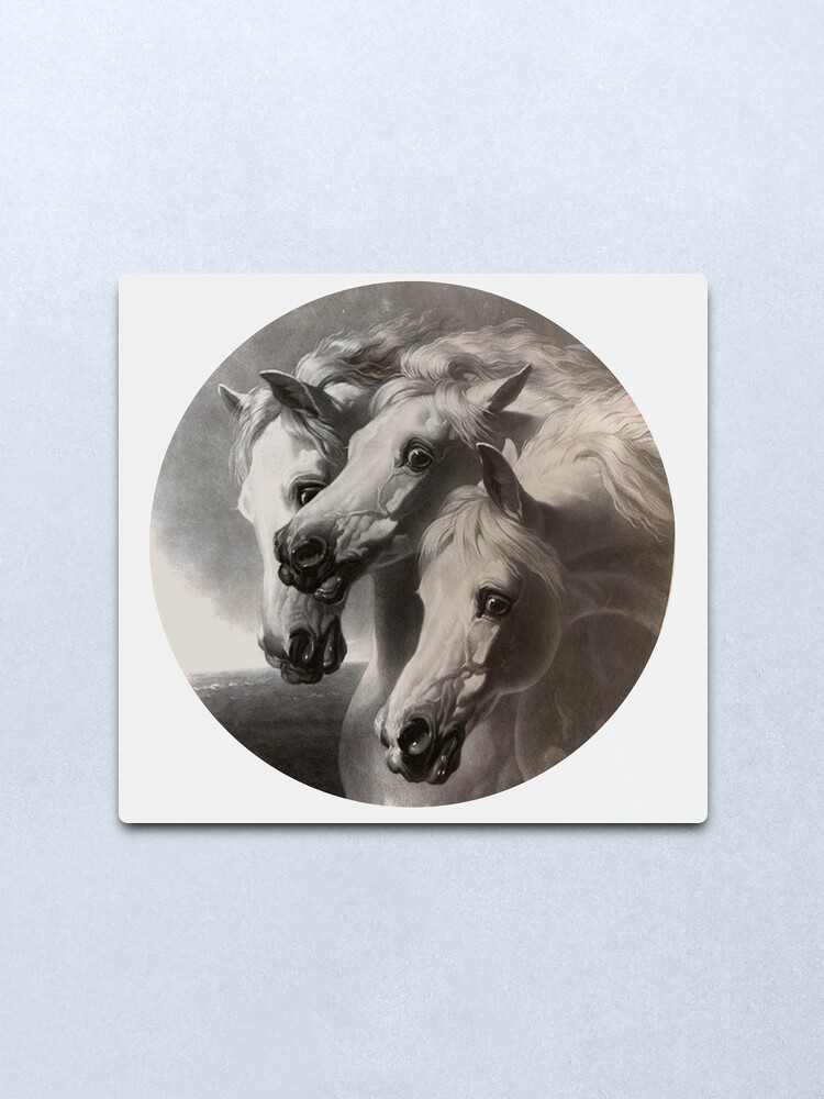 Alternate view of Vintage Print "The Pharaoh's Horses on Gifts and Apparel Metal Print