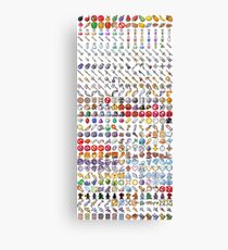 Pixel Art RPG Icons Canvas Print