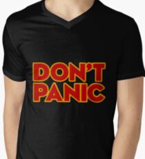 Don't Panic Men's V-Neck T-Shirt