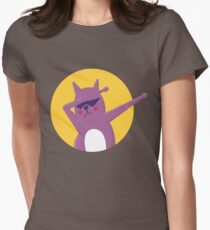 Cool Cat Dab Women's Fitted T-Shirt