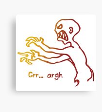 Grr Argh Monster Ombre Colours - Buffy the Vampire Slayer, Mutant Enemy, 90s, BTVS, Zombie, Joss Whedon, Buffyverse, Monster, Vampire, Grrr Arrgh Canvas Print