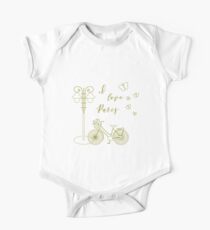 Bicycle, lantern, butterflies. I love Paris. One Piece - Short Sleeve