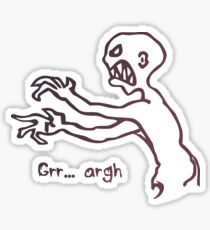 Grr Argh Monster Ombre Colours - Buffy the Vampire Slayer, Mutant Enemy, 90s, BTVS, Zombie, Joss Whedon, Buffyverse, Monster, Vampire, Grrr Arrgh Sticker