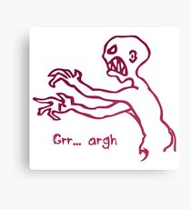 Grr Argh Monster Ombre Colours - Buffy the Vampire Slayer, Mutant Enemy, 90s, BTVS, Zombie, Joss Whedon, Buffyverse, Monster, Vampire, Grrr Arrgh Canvas Print