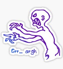 Grr Argh Monster Ombre Colours - Buffy the Vampire Slayer, Mutant Enemy, 90s, BTVS, Zombie, Joss Whedon, Buffyverse, Monster, Vampire, Grrr Arrgh Sticker