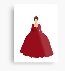 Claire Fraser Outlander Red Dress Metal Print