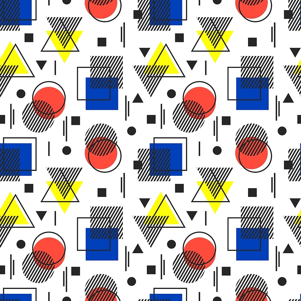 Abstract Geometric Pattern Bauhaus Movement By Sandstormia Redbubble