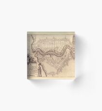 Carte de Brest 1693 Bloc acrylique