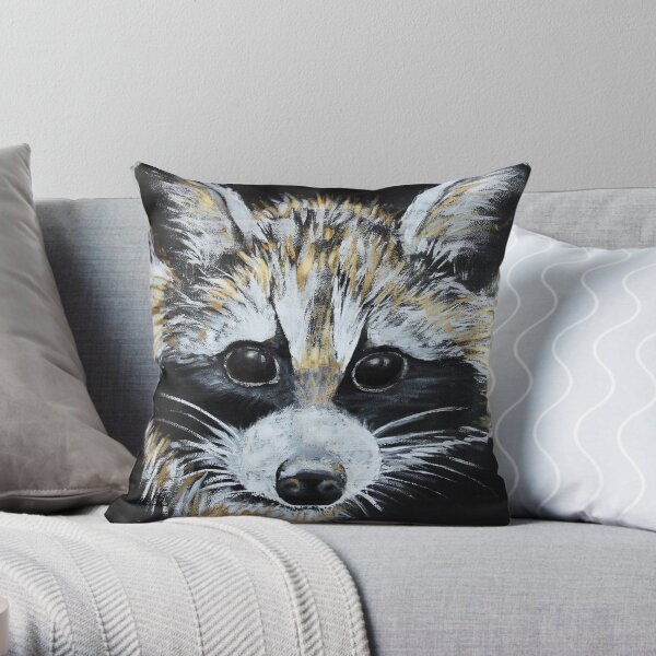 Raccoon Throw Pillow