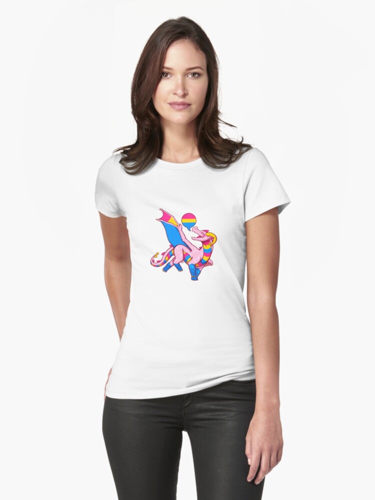 Pansexual Pride Flag Dragon 2nd Edition Womens T Shirt