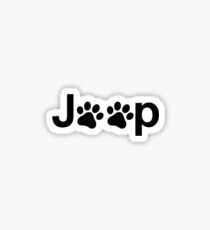 jeep dog paws Sticker