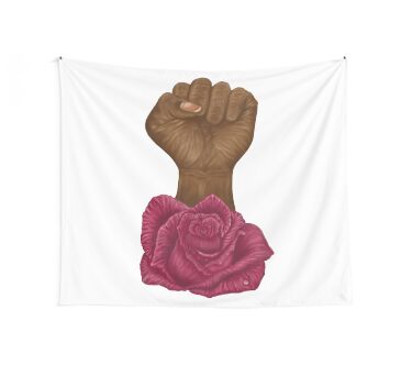 Power rose Wall Tapestry