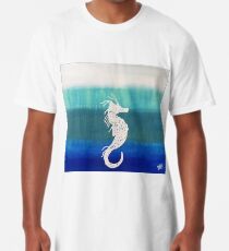Blue Ocean Seahorse By Rafi Perez Long T-Shirt