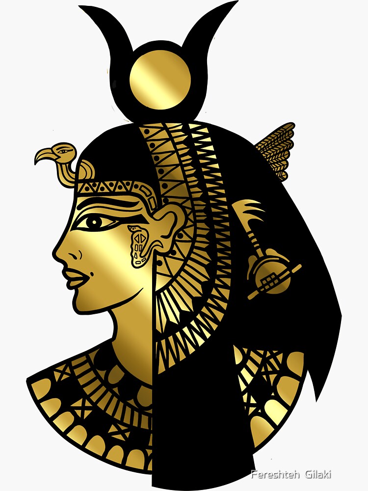 Ancient Egyptian Mythology Hathor O Isis Goddess Sticker By