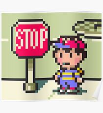 Stop Sign from Earthbound Poster