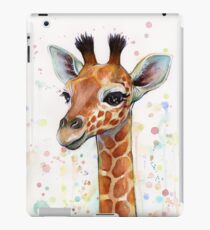 Baby-Giraffe-Aquarell-Malerei, Kinderzimmer-Kunst iPad-Hülle & Skin