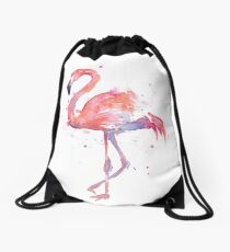 Rosa Flamingo-Aquarell-Illustration Turnbeutel